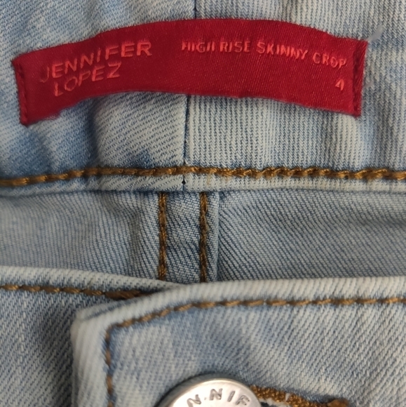 Jennifer Lopez High Rise Skinny Crop Jeans Size 4 - Picture 2 of 5